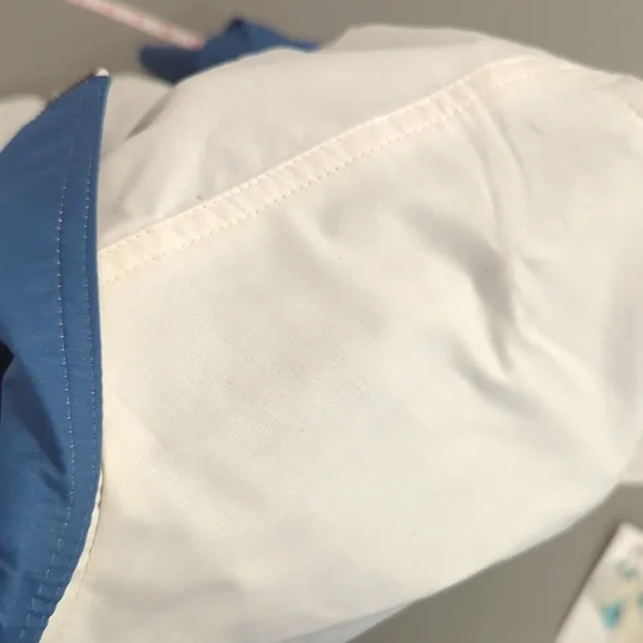 Vintage Members Only Jacket‎ size 46 White Blue 3 in 1 Convertible Vest - Picture 13 of 16